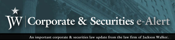 Corporate & Securities e-Alert e-Alert